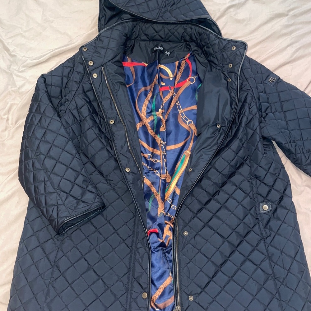 Ralph Lauren 2x horsegirl quilted jacket with hood